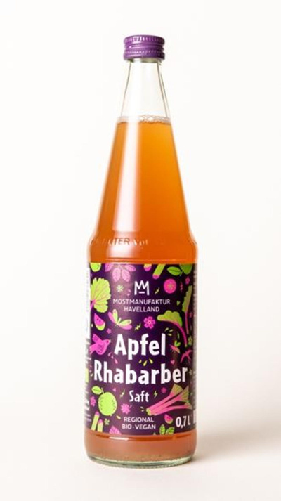 Produktfoto zu Apfel Rhabarber Saft 6 x 0,7l