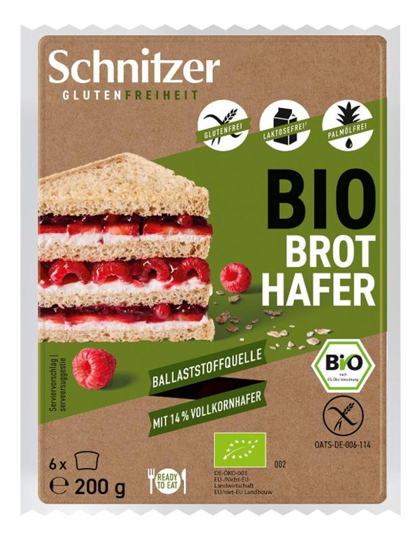 Produktfoto zu Brot Hafer glutenfrei 4x200g