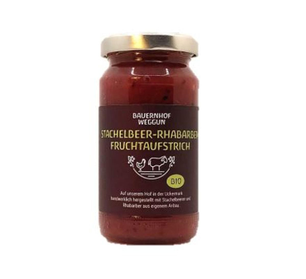 Produktfoto zu Stachelbeere-Rhabarber Fruchtaufstrich 220g