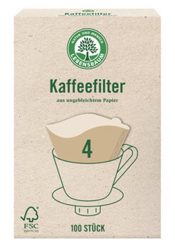 Produktfoto zu Papier Kaffeefilter Größe 4 (100 Stück)