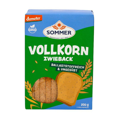 Produktfoto zu Weizen Vollkorn Zwieback 200g