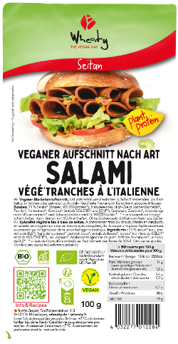 Produktfoto zu Salami, veganer Aufschnitt 100g