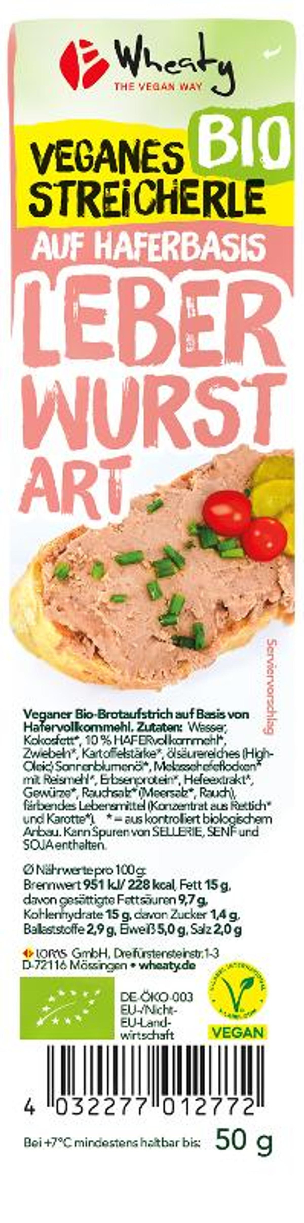 Produktfoto zu Vegane Leberwurst 50g