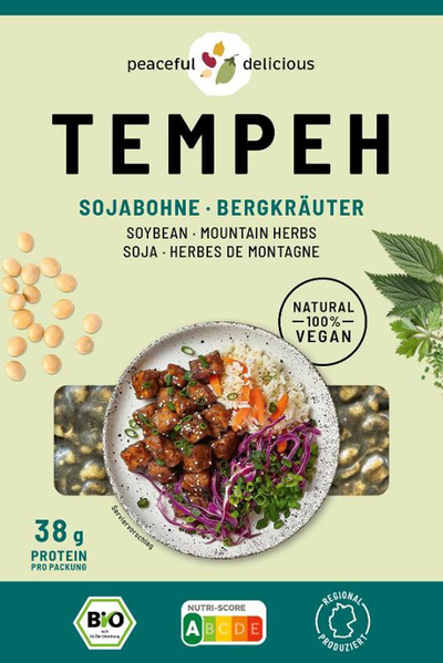 Produktfoto zu Tempeh Block Bergkräuter 200g