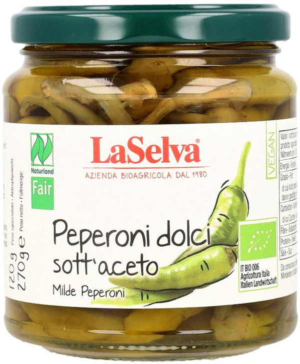 Produktfoto zu Milde Peperoncino in Weinessig 270g