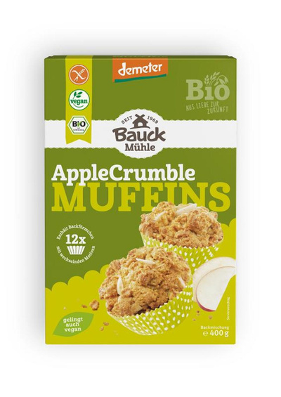 Produktfoto zu Apple Crumble Muffins Backmischung 400g