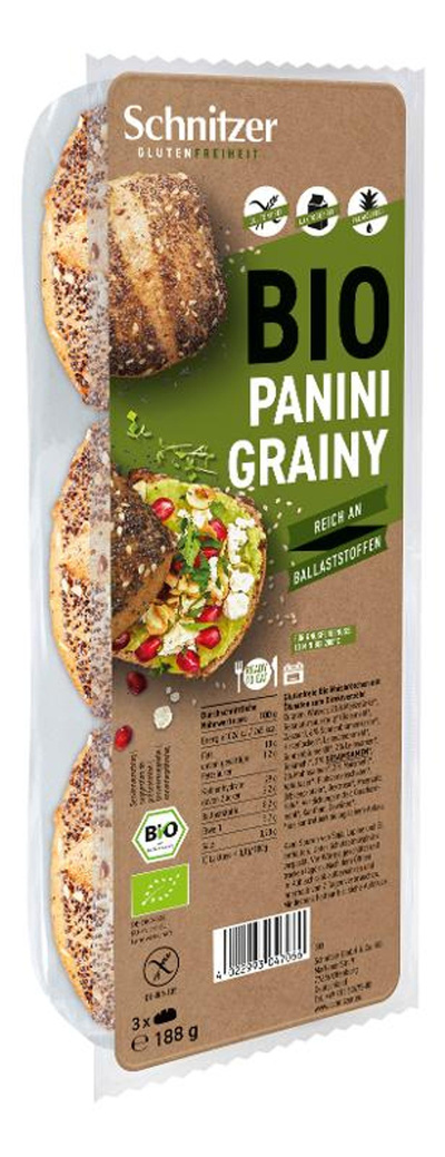 Produktfoto zu Panini Grainy glutenfrei 6x188g