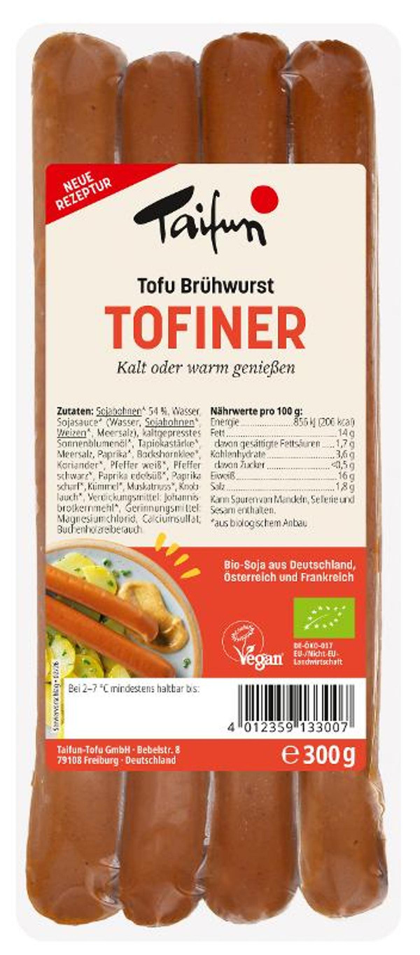 Produktfoto zu Tofiner 300g (4 Stück)