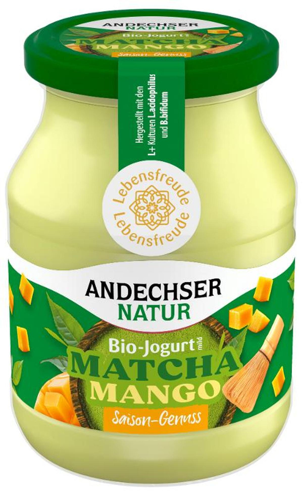 Produktfoto zu Joghurt Matcha-Mango 3,8% 500g