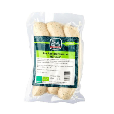 Produktfoto zu Rostbratwurst Bärlauch 300g (3 Stück)