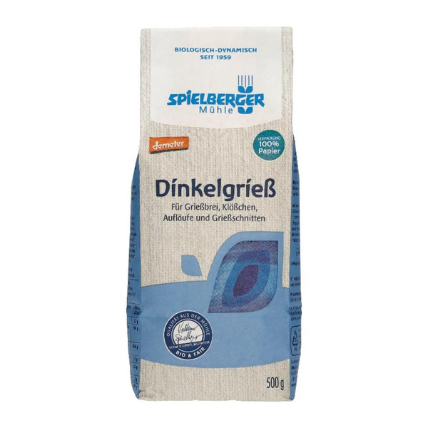 Produktfoto zu Dinkelgrieß Vollkorn 500g