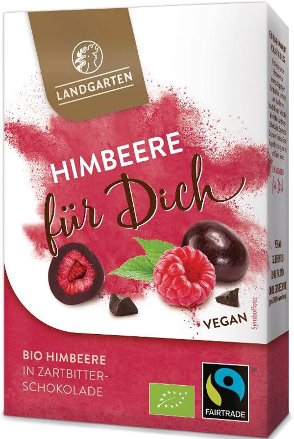 Produktfoto zu Himbeeren in Zartbitterschokolade 90g