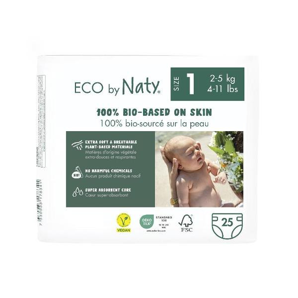 Produktfoto zu Eco by Naty Windel Gr.1 (2-5kg), 4x25 Stück