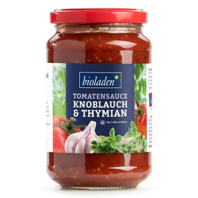 Produktfoto zu Tomatensauce Knoblauch & Thymian 340g