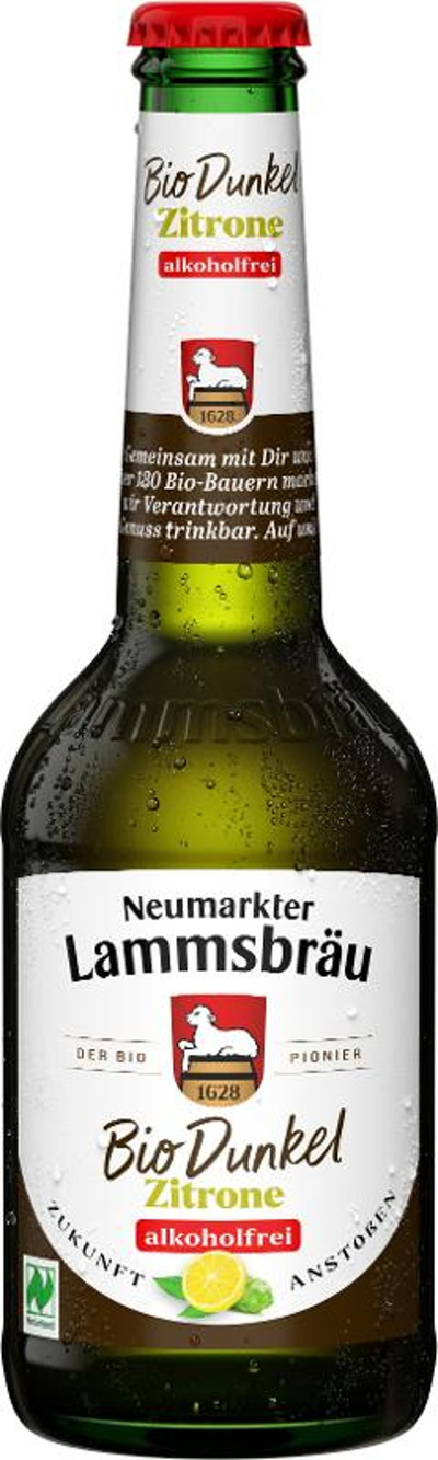 Produktfoto zu Lammsbräu Dunkel Zitrone alkoholfrei 10 x 0,33l