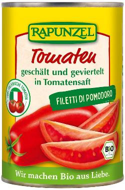 Produktfoto zu Tomaten geschält & geviertelt 400g