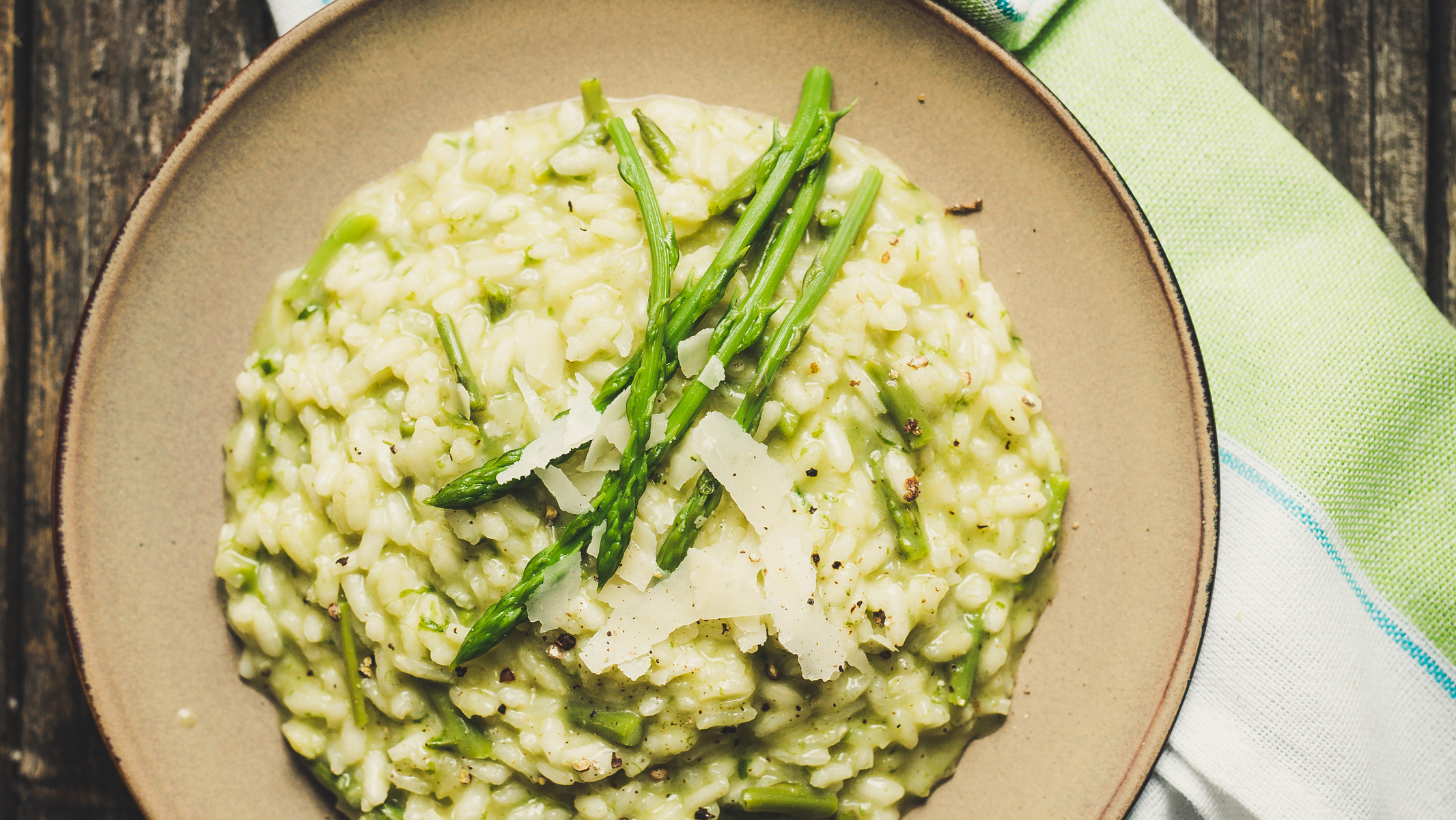 Rezeptbild für Risotto mit grünem Spargel