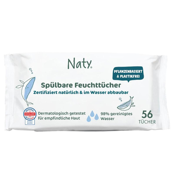 Produktfoto zu Feuchttücher Flushable 56Stk