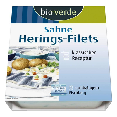 Produktfoto zu Sahne Heringsfilets 350g