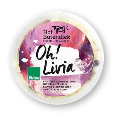 Produktfoto zu Oh! Livia Frischkäse mit Olive & arabischer Gewürzmischung 150g