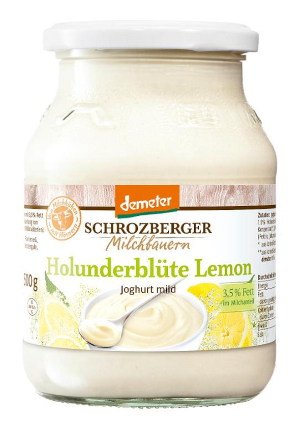 Produktfoto zu Joghurt Holunderblüte-Lemon 3,5% 500g