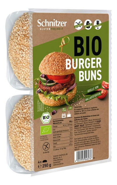 Produktfoto zu Hamburger buns glutenfrei 5x250g