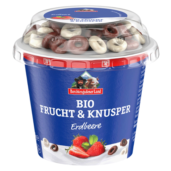Produktfoto zu Alpenzwerg Erdbeerjoghurt mit Knusperkringeln 137g