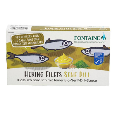 Produktfoto zu Heringsfilets in Senf Dill 200g