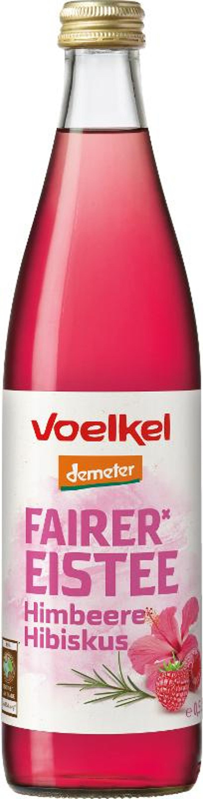 Produktfoto zu Fairer Eistee Himbeere Hibiskus 0,5l
