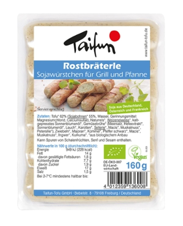 Produktfoto zu Tofu-Rostbräterle 6 Stück, 160g