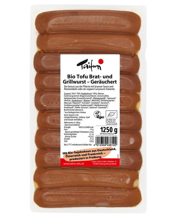 Produktfoto zu Tofu Bratwürstchen 1,25kg (20 Stück)