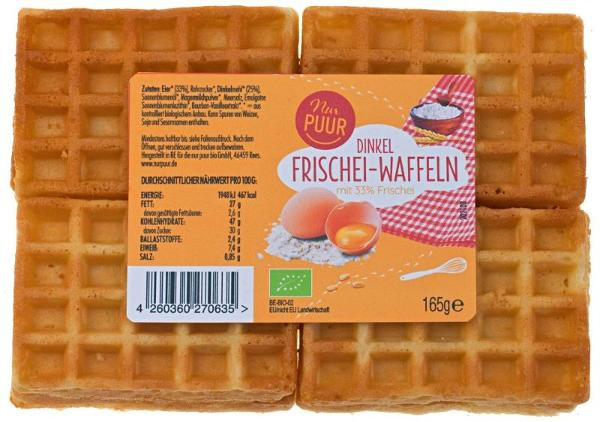 Produktfoto zu Dinkel Frischeiwaffeln 165g