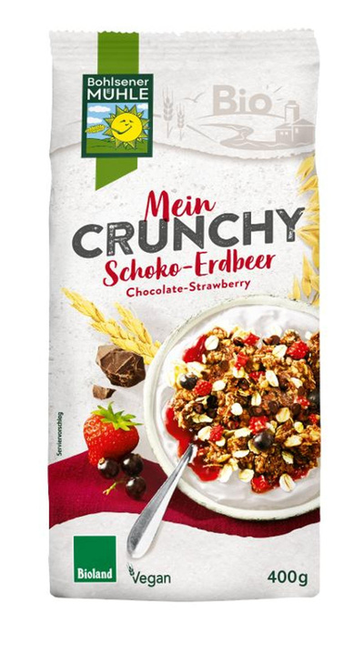 Produktfoto zu Mein Crunchy Schoko Erdbeer Cassis 400g