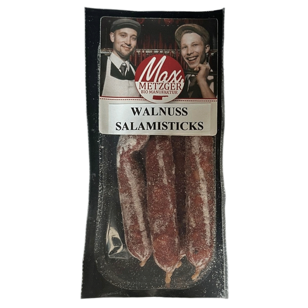 Produktfoto zu Walnuss Salamisticks, 5 Stück 70g