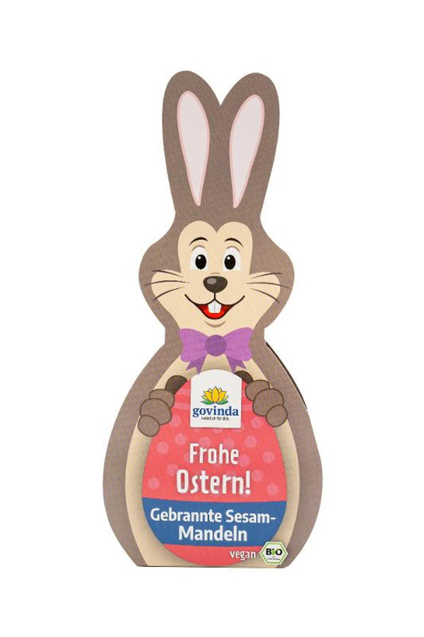 Produktfoto zu Osterhase Hoppi, gebrannte Mandeln mit Sesam 50g