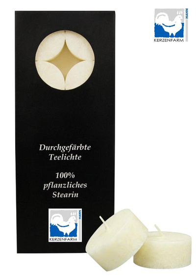 Produktfoto zu Teelichter elfenbein Stearin 10 Stück