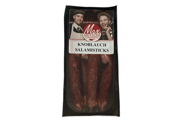 Produktfoto zu Knoblauch Salamisticks, 5 Stück 70g
