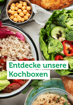 Produktfoto zu Du willst dich gesund und nachhaltig ernähren, aber weißt oft nicht, was du kochen sollst? Lass dich von unseren Kochboxen inspirieren!