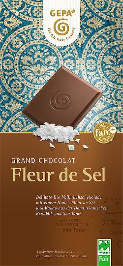 Produktfoto zu Fleur de Sel Vollmilch Schokolade 100g