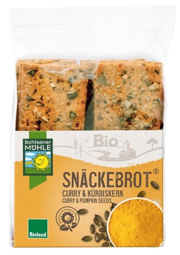 Produktfoto zu Snäckebrot Curry und Kürbiskern 200g