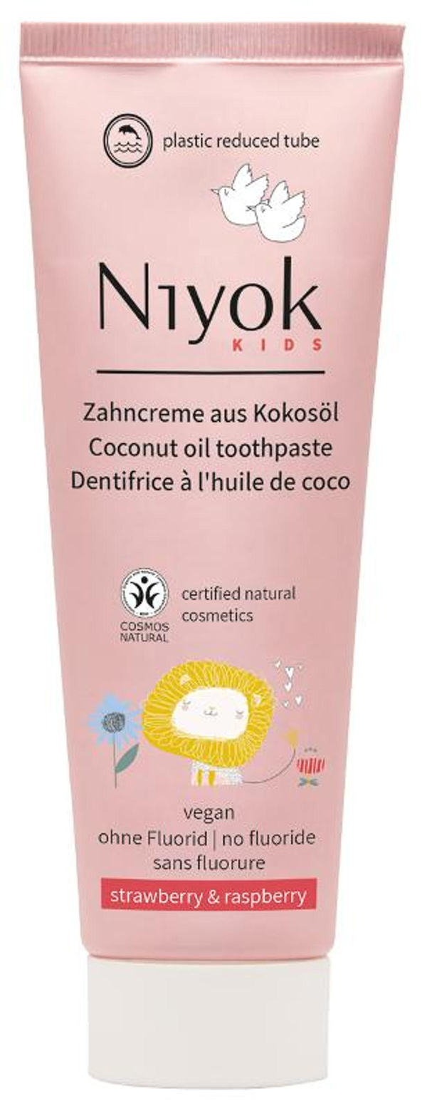 Produktfoto zu Niyok Kinderzahncreme Erdbeere Himbeere 75ml
