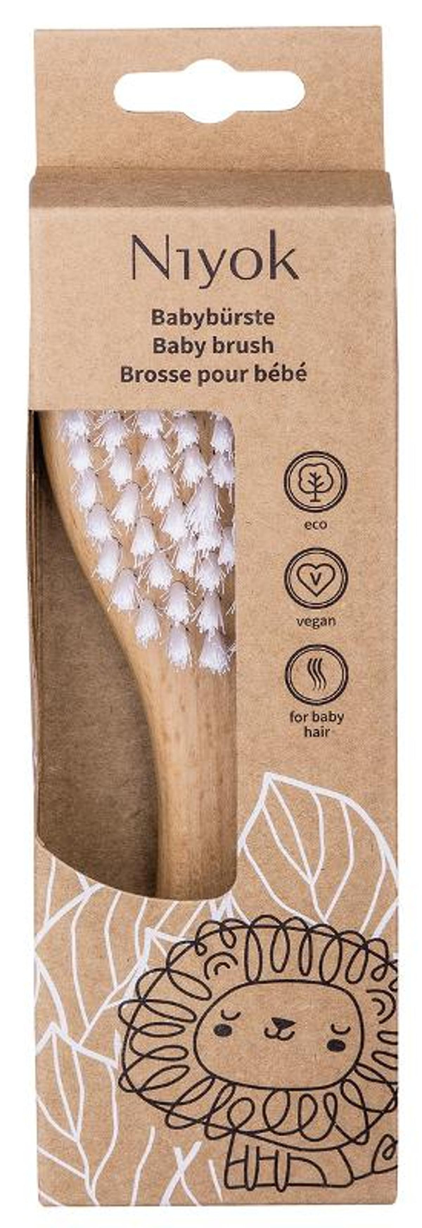 Produktfoto zu Babyhaarbürste aus Buchenholz