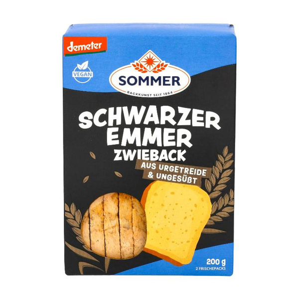 Produktfoto zu Schwarzer Emmer Zwieback 200g
