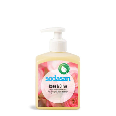 Produktfoto zu Flüssige Bio-Pflanzenseife Rose-Olive 300ml