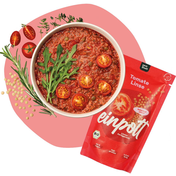 Produktfoto zu Tomate Linse einpott-Mahlzeit (zubereitet 350g)