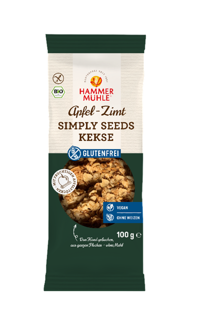 Produktfoto zu Simply Seeds Kekse Apfel Zimt 100g