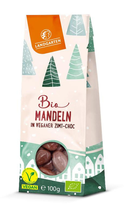 Produktfoto zu Mandeln in veganer Zimt Choc 100g