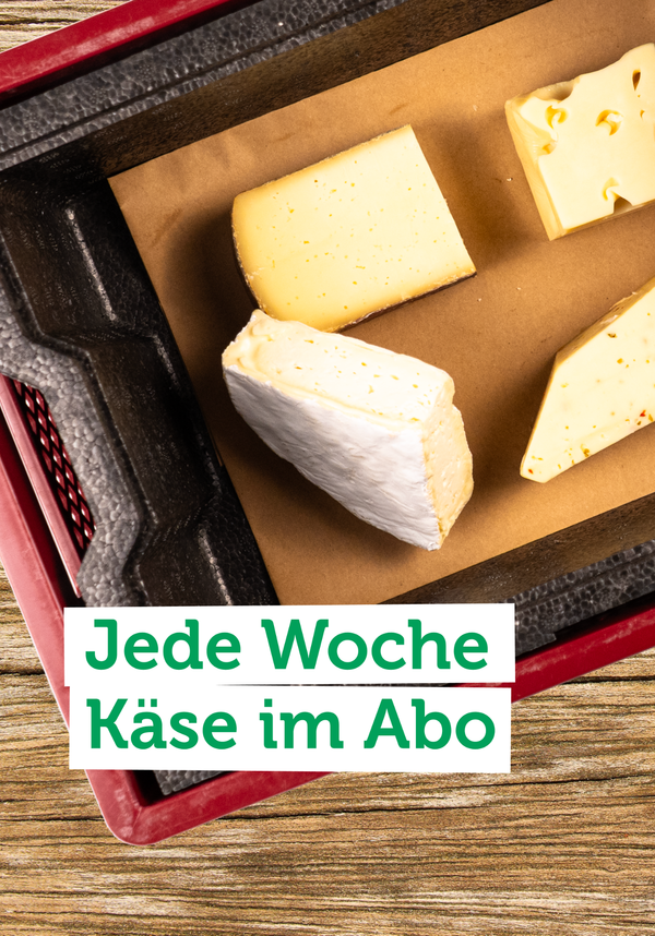 Produktfoto zu Mit unseren Käsekisten kommt jede Woche eine handverlesene Käseauswahl zu dir!