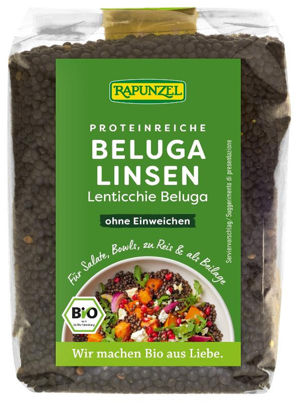 Produktfoto zu Beluga Linsen schwarz 500g