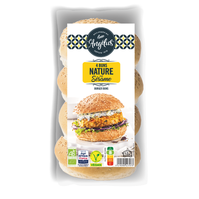 Produktfoto zu Hamburger Brötchen mit Sesam 200g